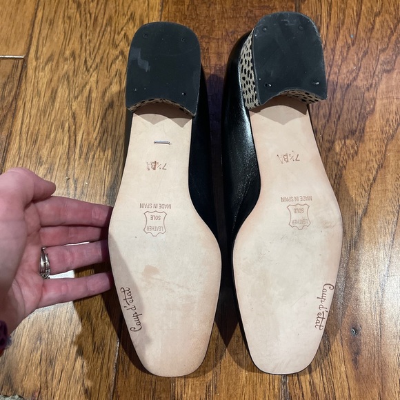 Coup d’etat Vintage Heels Black Cheetah Size 7.5 AA Narrow Round Toe Wanton2 EUC - Picture 8 of 16